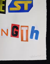 Charger l'image dans la galerie, ZIEGLER T Anonim Letter 2 "Optimism Is Your Greatest Strength" - Signed mixte media