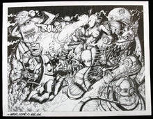 Charger l&#39;image dans la galerie, O&#39;POIL Marvel Comic 2 - original drawing on reclaimed paper
