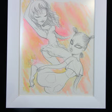 Load image into Gallery viewer, FAFI Flo et Helio - Signed drawing and watercolor
