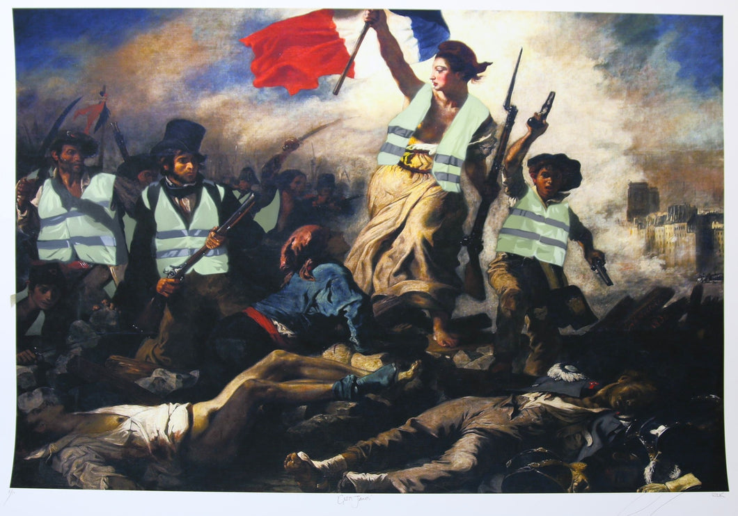 ELK Luke Cornish : Gillets Jaune - Signed handfinished print