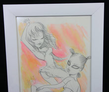 Load image into Gallery viewer, FAFI Flo et Helio - Signed drawing and watercolor
