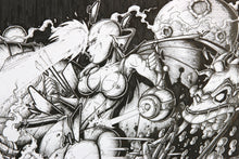 Charger l&#39;image dans la galerie, O&#39;POIL Marvel Comic 2 - original drawing on reclaimed paper
