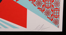 Load image into Gallery viewer, SHEPARD FAIREY Desinformation Damage (white) 2024 - Signed Screenprint
