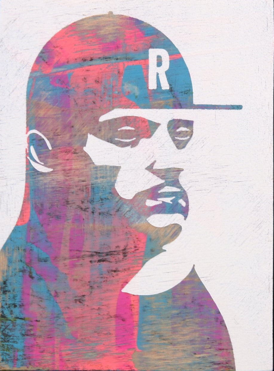 Michael Reeder - Blockheadz Dud With A Cap 75 - signed original on wood