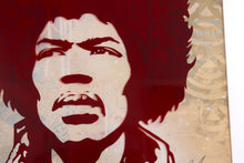 Charger l&#39;image dans la galerie, SHEPARD FAIREY Jimi Hendrix - Signed and framed Rubylith

