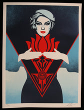 Load image into Gallery viewer, SHEPARD FAIREY Flower Woman Blue 2022 - Signed Screenprint
