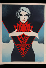 Load image into Gallery viewer, SHEPARD FAIREY Flower Woman Blue 2022 - Signed Screenprint
