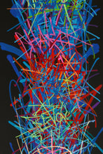 Load image into Gallery viewer, SABER Large Chromatic Scroll ( Hand Painted Multiple ) - painting on paper
