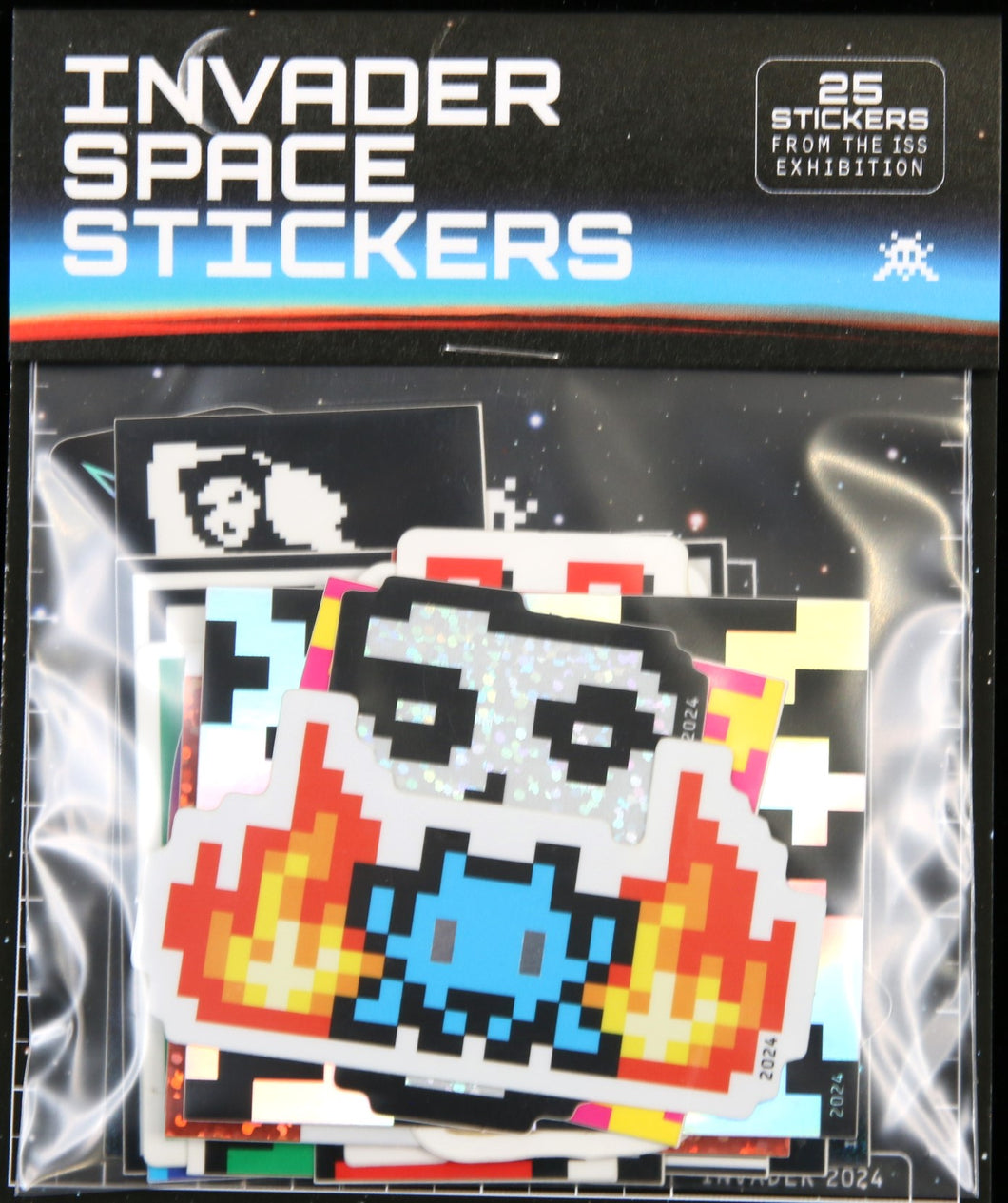 INVADER Space Stickers pack - print