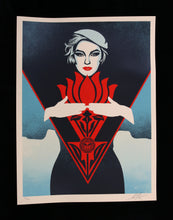 Load image into Gallery viewer, SHEPARD FAIREY Flower Woman Blue 2022 - Signed Screenprint
