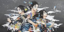 Charger l&#39;image dans la galerie, ROAMCOUCH 36 Views Of Fukagu 3 sisters - signed painting on canvas
