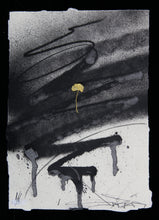 Charger l&#39;image dans la galerie, SABER 4 Leaf Clover - signed painting and gold leaf on paper
