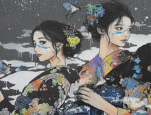 Charger l&#39;image dans la galerie, ROAMCOUCH 36 Views Of Fukagu 3 sisters - signed painting on canvas
