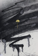 Charger l&#39;image dans la galerie, SABER 4 Leaf Clover - signed painting and gold leaf on paper
