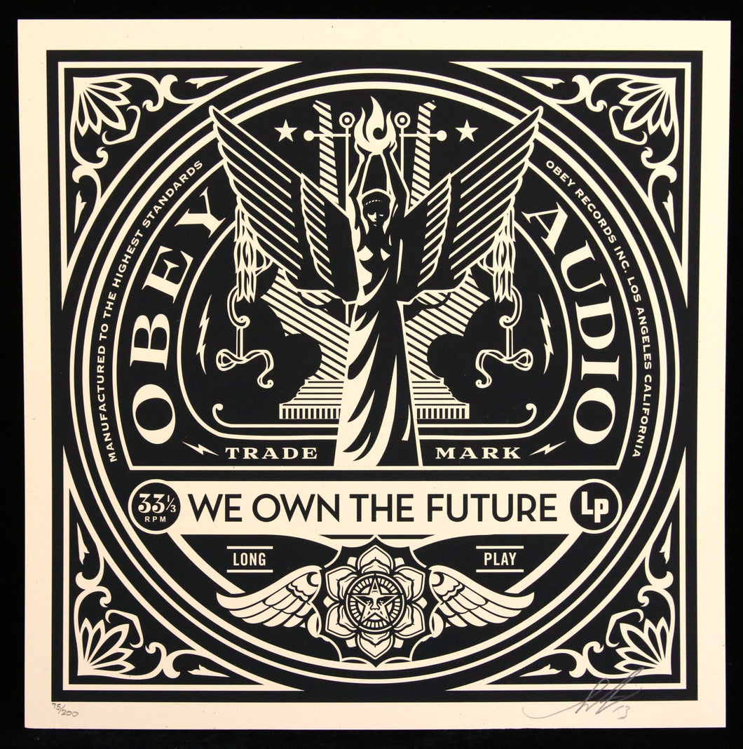 SHEPARD FAIREY 50 Shades Of Black 2013 - We Own The Future - Signed Screenprint