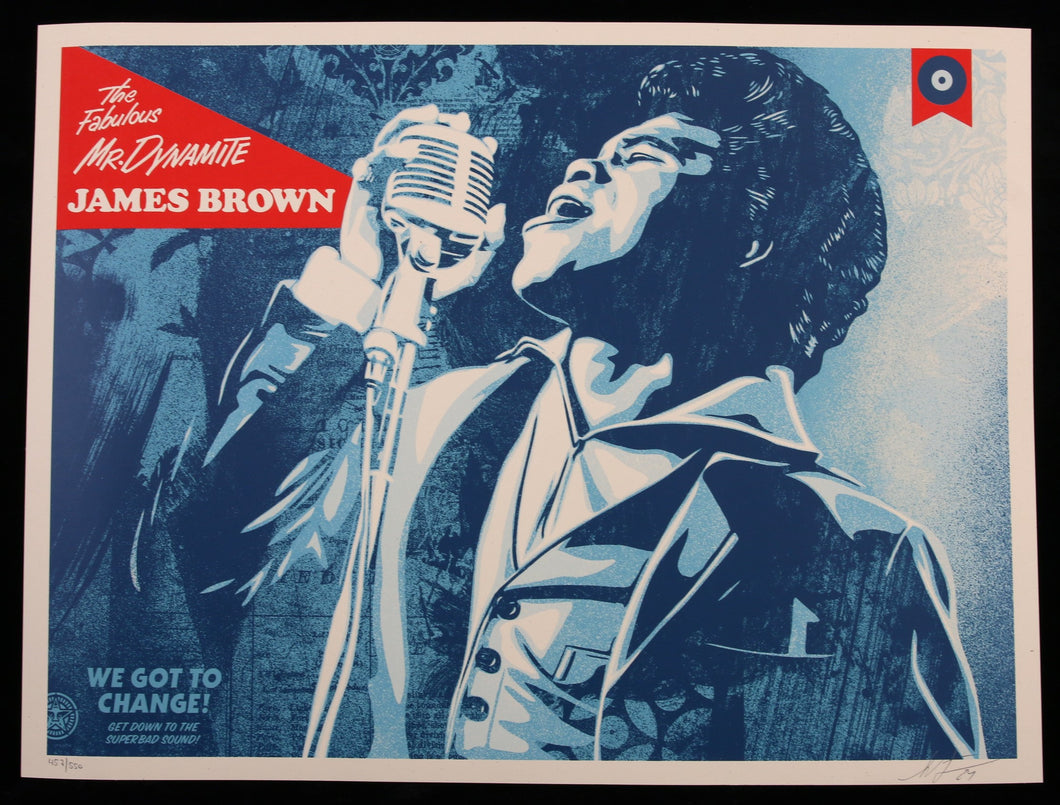 SHEPARD FAIREY We Got To Change ( James Brown ) 2024 - Signed Screenprint