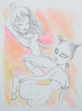 Load image into Gallery viewer, FAFI Flo et Helio - Signed drawing and watercolor
