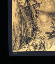 Charger l&#39;image dans la galerie, SNIK Overcome - mini screenprint on black paper
