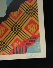 Load image into Gallery viewer, SHEPARD FAIREY The Woman Who Defeated Pain Frida Kahlo - SIGNED Offset Lithograph
