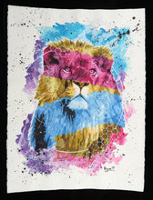 Charger l&#39;image dans la galerie, NYNE FACTORY Lion - signed painting on paper
