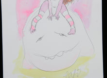 Load image into Gallery viewer, FAFI Fafinette et Hmilo - Signed drawing and watercolor
