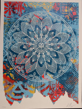 Load image into Gallery viewer, SHEPARD FAIREY Peace Mandala Collage Blue 2024 - Signed screenprint
