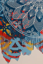 Load image into Gallery viewer, SHEPARD FAIREY Peace Mandala Collage Blue 2024 - Signed screenprint
