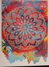 Load image into Gallery viewer, SHEPARD FAIREY Peace Mandala Collage Red 2024 - Signed screenprint
