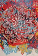 Load image into Gallery viewer, SHEPARD FAIREY Peace Mandala Collage Red 2024 - Signed screenprint
