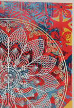 Load image into Gallery viewer, SHEPARD FAIREY Peace Mandala Collage Red 2024 - Signed screenprint
