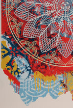 Load image into Gallery viewer, SHEPARD FAIREY Peace Mandala Collage Red 2024 - Signed screenprint
