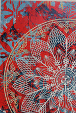 Load image into Gallery viewer, SHEPARD FAIREY Peace Mandala Collage Red 2024 - Signed screenprint
