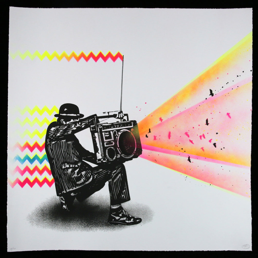 NICK WALKER Boombox Vandal 2 - Signed Handembellished print