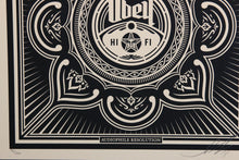 Charger l&#39;image dans la galerie, SHEPARD FAIREY 50 Shades Of Black 2013 - Hi-Fi Lotus - Signed Screenprint
