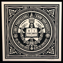 Charger l&#39;image dans la galerie, SHEPARD FAIREY 50 Shades Of Black 2013 - Know Your Rights - Signed Screenprint
