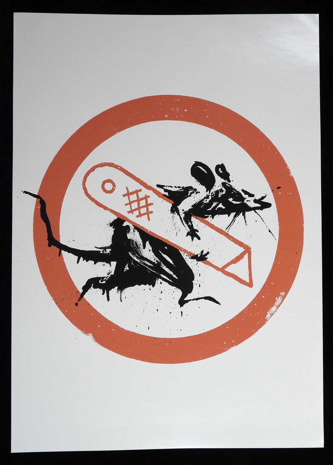 BANKSY Cut And Run RAT - POSTER print