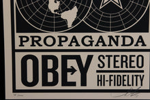Charger l&#39;image dans la galerie, SHEPARD FAIREY 50 Shades Of Black 2013 - Obey Stereo - Signed Screenprint
