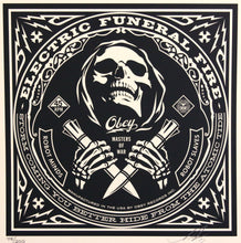 Charger l&#39;image dans la galerie, SHEPARD FAIREY 50 Shades Of Black 2013 - Electric Funeral - Signed Screenprint
