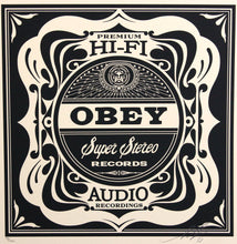 Load image into Gallery viewer, SHEPARD FAIREY 50 Shades Of Black 2013 - Super Stereo - Signed Screenprint
