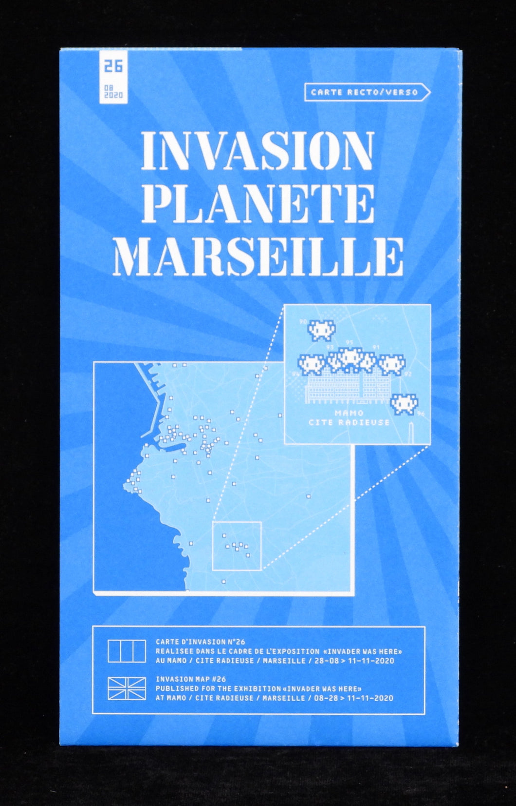 INVADER Invasion De Marseille Map - print