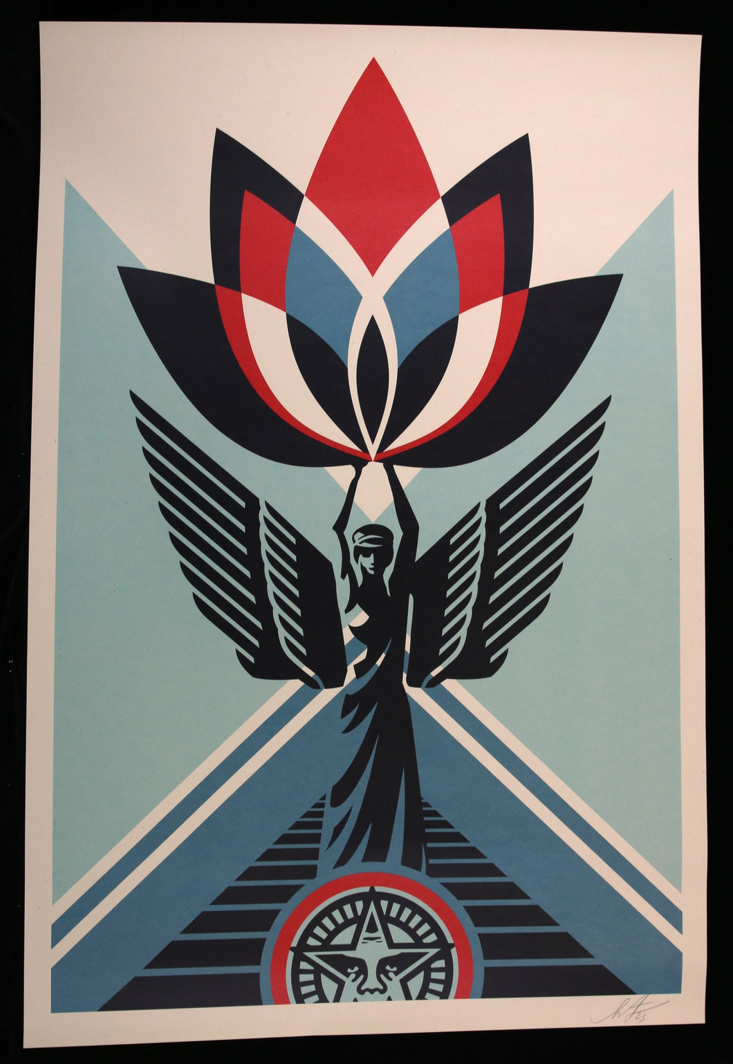 SHEPARD FAIREY Lotus Angel - Signed Offset Lithograph