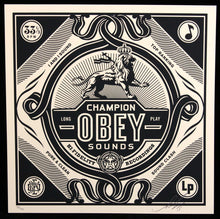 Load image into Gallery viewer, SHEPARD FAIREY 50 Shades Of Black 2013 - Champion Sounds - Signed Screenprint
