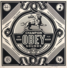 Load image into Gallery viewer, SHEPARD FAIREY 50 Shades Of Black 2013 - Champion Sounds - Signed Screenprint
