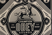 Charger l&#39;image dans la galerie, SHEPARD FAIREY 50 Shades Of Black 2013 - Champion Sounds - Signed Screenprint
