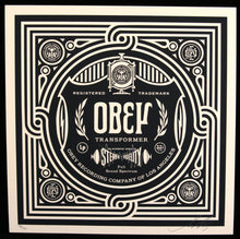 Charger l&#39;image dans la galerie, SHEPARD FAIREY 50 Shades Of Black 2013 - Obey Transformer - Signed Screenprint
