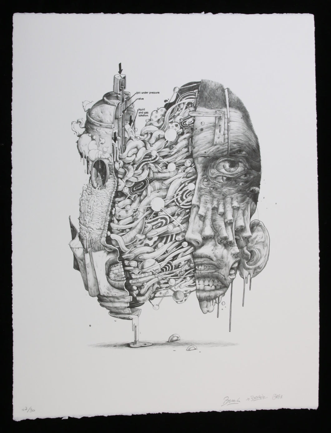 BOM-K GRIS1 and BRUSK dmv Collab - Lithograph signed