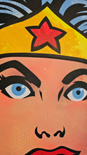 Load image into Gallery viewer, SEEN &quot; Richard Mirando &quot; Wonder Woman - Signed Big Painting on unstretched canvas 2024
