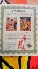 Charger l&#39;image dans la galerie, SEEN &quot; Richard Mirando &quot; Wonder Woman - Signed Big Painting on unstretched canvas 2024
