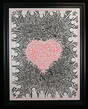 Charger l&#39;image dans la galerie, DOK Untitled Love Haring - signed drawing on dibon
