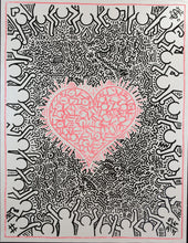 Charger l&#39;image dans la galerie, DOK Untitled Love Haring - signed drawing on dibon
